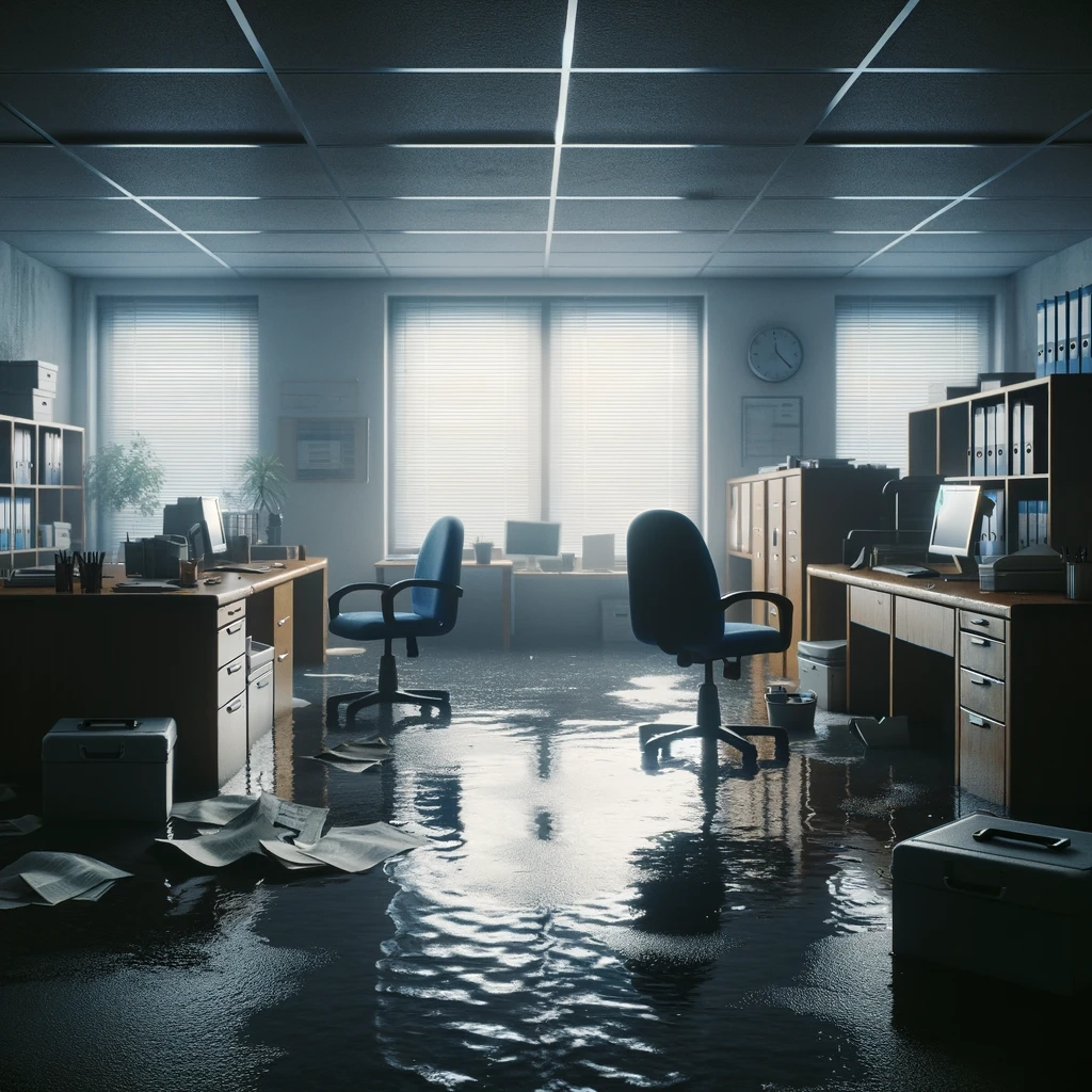 Water damage can be devastating in the office
